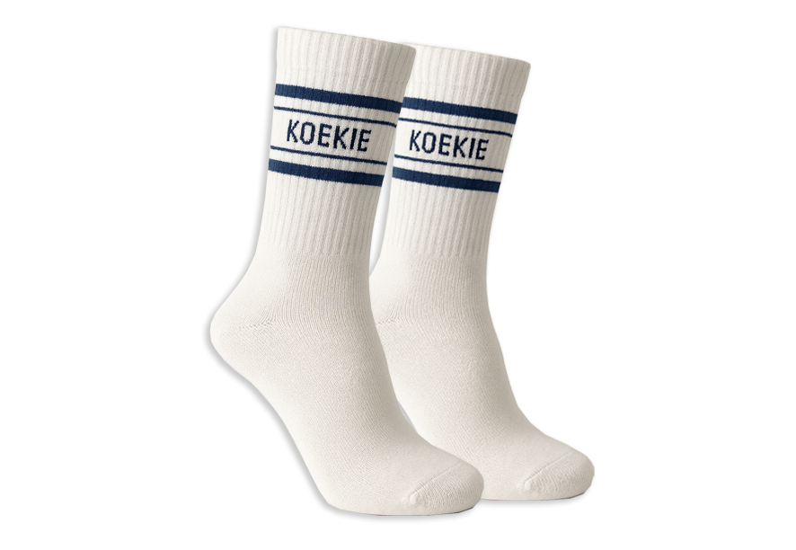 Eindresultaat Koekie Caramel sportsokken