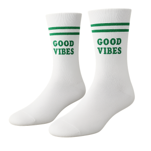 Sportsokken Good Vibes wit