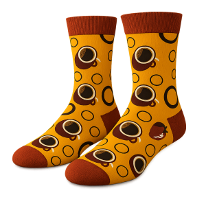 Sokken met koffie kopjes