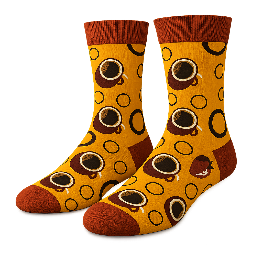 Sokken met koffie kopjes
