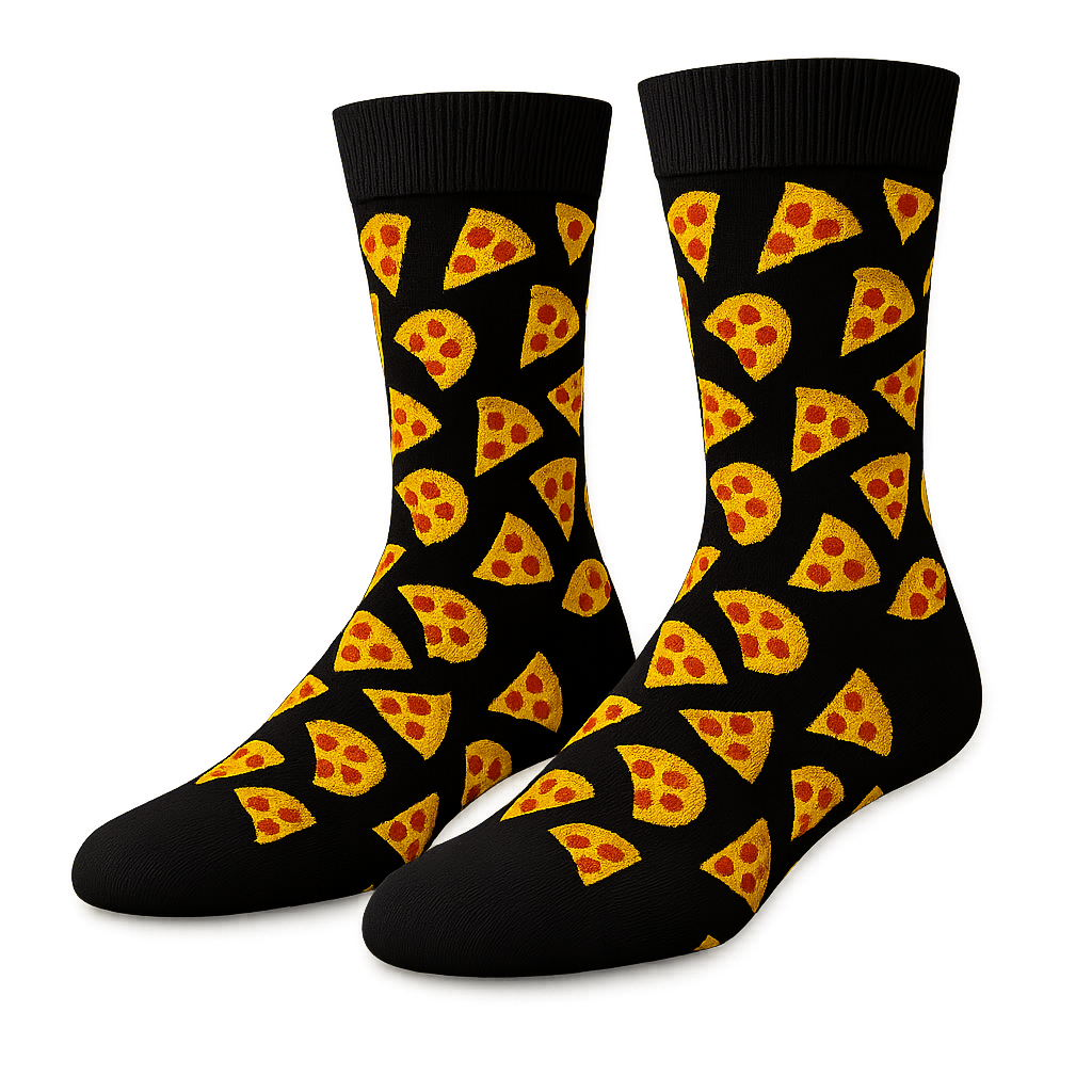 Sokken pizza stukken